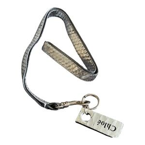 Chloé Python Skin Neck & Key Holder – Exotic Leather Accessory